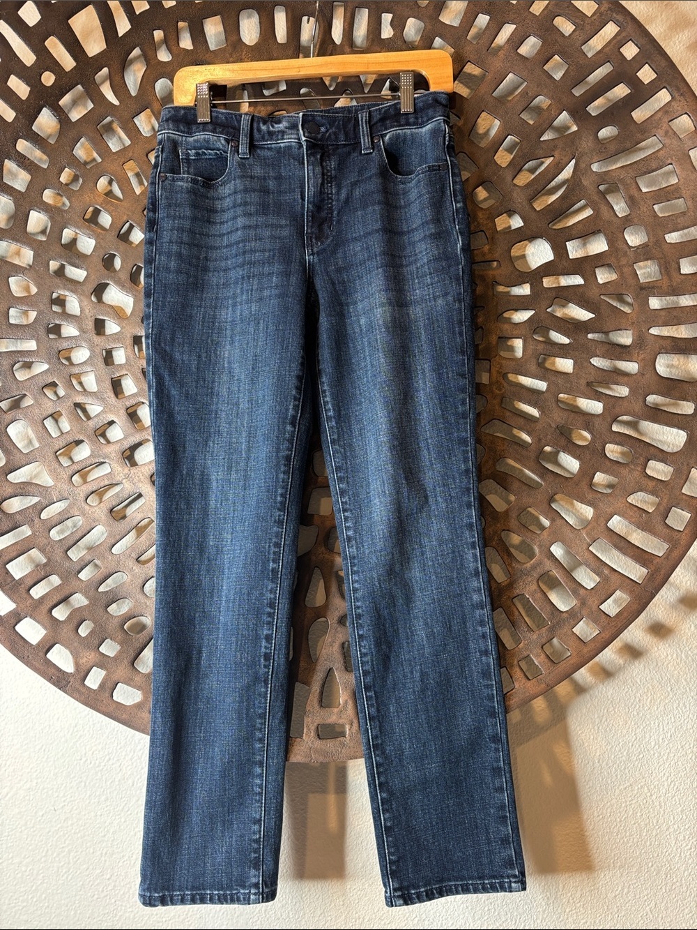 💙 Talbots Dark Wash Straight Leg Jeans Women’s 4P Stretch Denim Petite 💙